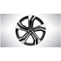 22" Genuine - XC90 5-Double Spoke Black Diamond Cut Alloy Rim