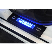 Stainless Steel Entrance Trim Illuminated - Black Anodized, S60/V60 (134/155) 2 pieces, Rear