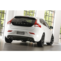 HEICO SPORTIV Package of quad outlet exhaust and rear bumper cover insert with integrated diffuser V40, TYPE 525, D3/D4 (EC79/A8/D4204T14)