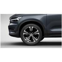 19" 5-Double Spoke Black Diamond Cut Alloy - One Rim