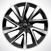 Demo Used Prestine Condition - Genuine Volvo 21" 5-V Spoke Black Diamond Cut Alloy