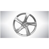 21" Genuine Volvo 8.5 x 21" 5-Spoke Fan-Silver-Bright Alloy Rim - 21 OFFSET 44.5