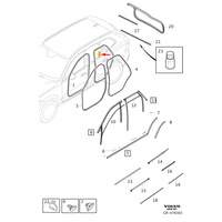 VOLVO XC60 MY18+ Rear Door Car Body Sealing Mould