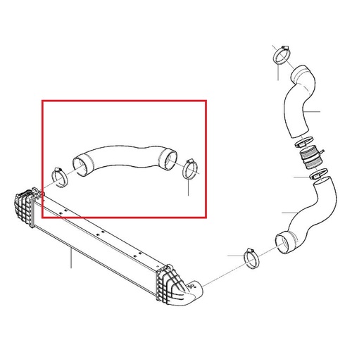 CHARGE AIR HOSE - XC60 (-17) - RIGHT SIDE