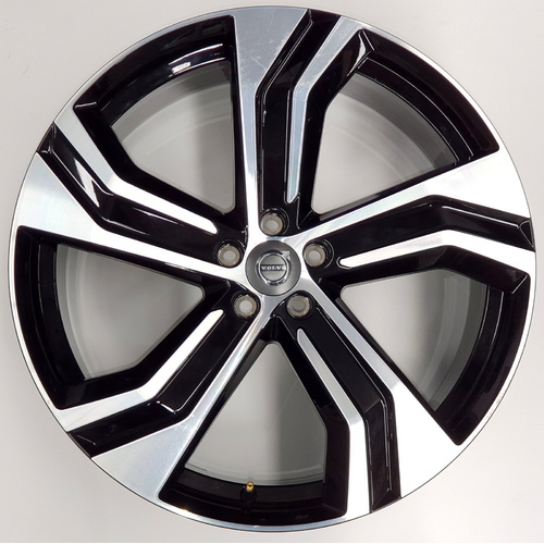 22" VOLVO XC90 5-Double Spoke Black Diamond Cut Alloy Wheel