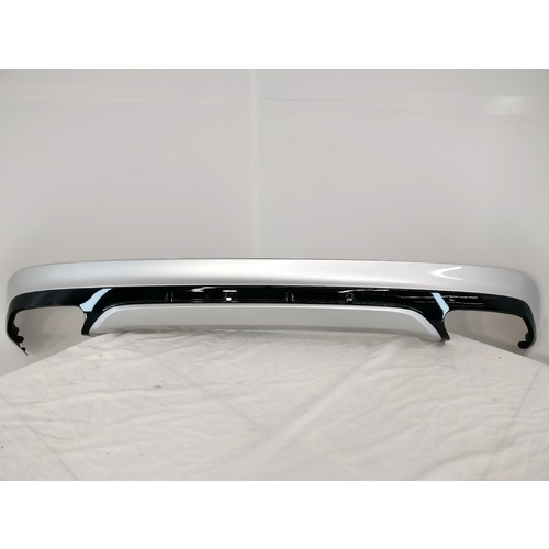 XC60 R-DESIGN REAR SPOILER (BRIGHT SILVER 711) w/ Trapezium Tips (Can Be Painted)