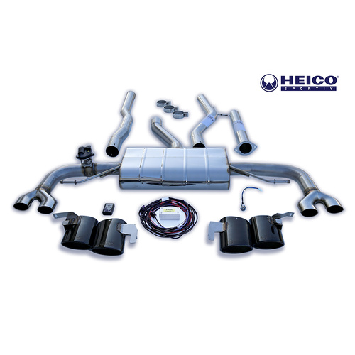 HEICO SPORTIV Quad tailpipe sport exhaust system with electric flap control S60/V60, TYPE 224/225, T4/T5/T6 (ECA3/25/B4204T*)