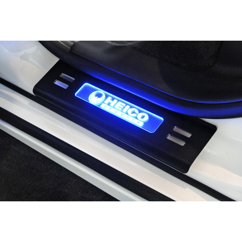 Stainless Steel Entrance Trim Illuminated - Black Anodized, S60/V60 (134/155) 2 pieces, Rear