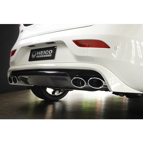 HEICO SPORTIV Package of quad outlet & exhaust muffler & rear bumper cover insert with integrated diffuser V40, TYPE 525, T2/T3/T4/T5