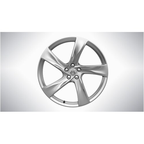 21" Genuine Volvo 8.5 x 21" 5-Spoke Fan-Silver-Bright Alloy Rim - 21 OFFSET 44.5