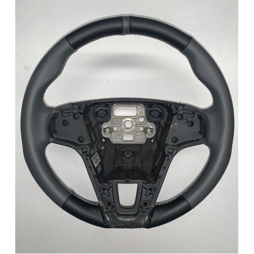 Heico Leather Stitched Sports Luxury Steering Wheel S60 P3 (non paddles) - (Grey/Black)